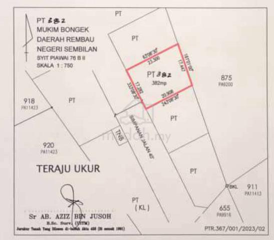TANAH DI REMBAU KAMPUNG BONGEK Located at JALAN SEREMBAN - TAMPIN 2