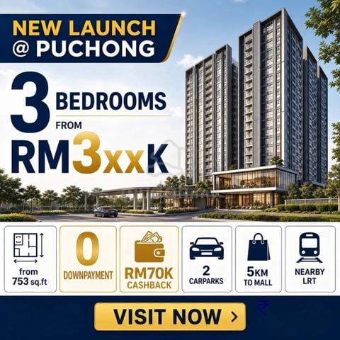 Cheapest Condominium In Puchong With Cash Back RM70,000 1