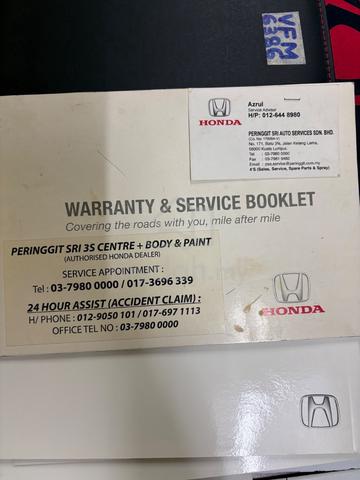 Honda CITY 1.5 E (A) v. Full Service Record Honda - 3