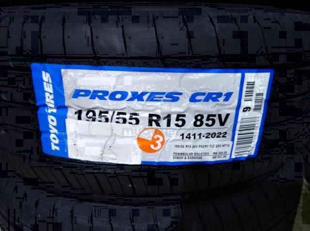 195 55 15 Toyo Proxes Cr1 Tyre 2024 Tayar - Car Accessories & Parts For 