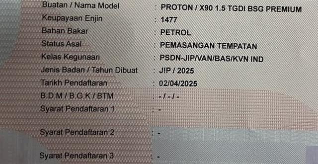 Proton X90 1.5 PREMIUM 10k KM New Car Conditions - 3