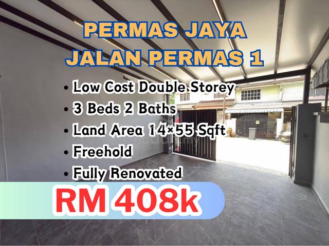 Full Loan !!! Permas Jaya Low Cost Double Storey Fully Renovated 1