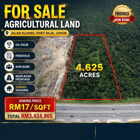 Agri Land For Sale @ Parit Raja Main Road 1