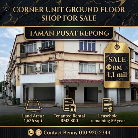 Taman Pusat Kepong Corner Shop For Sale 1
