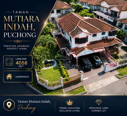 【 Big Corner Unit 】Taman Mutiara Indah, Puchong 2 Storey House 1