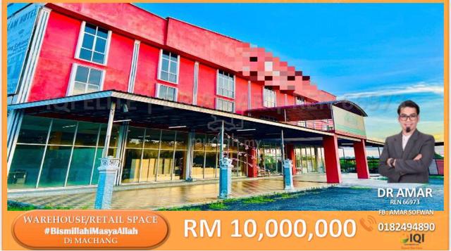 Tanah Status Bangunan + Warehouse / Retail Space Tepi Jalan di MACHANG 1