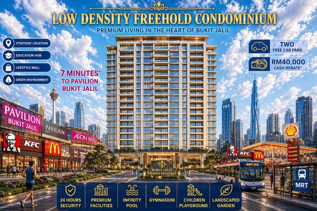 3 Big Room & Utility Space ! Freehold only 400 units | Link MRT Serdang, 5 min Sungai Besi 1