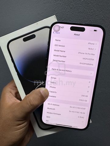 iphone 14promax 256gb zpset jual/trade in - photo 2 of 4