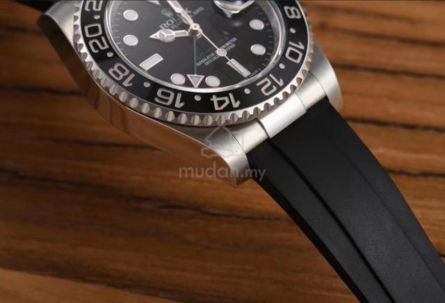 ROLEX GMT 40mm OYSTERFLEX Rubber Watch Strap Watches Fashion Accessories for sale in Cheras Kuala Lumpur