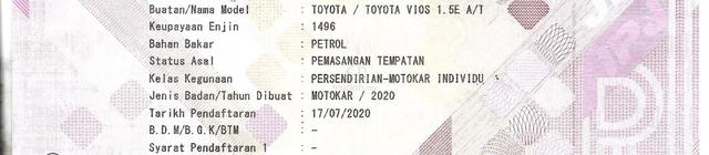 Toyota VIOS 1.5 JERUNG (A) 1THN WARANTY LOAN KEDAI - 2