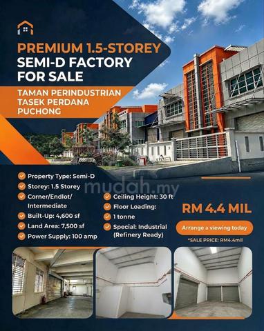 1.5 Semi-D Factory in Tasik Perdana Puchong 1