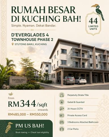 Stutong Baru D’Everglades townhouse for Sale 3 bed 3 bath  1