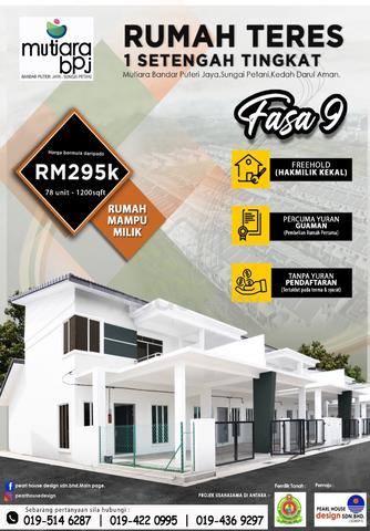 Rumah Teres Satu Setengah Tingkat Eksklusif di Sungai Petani 1