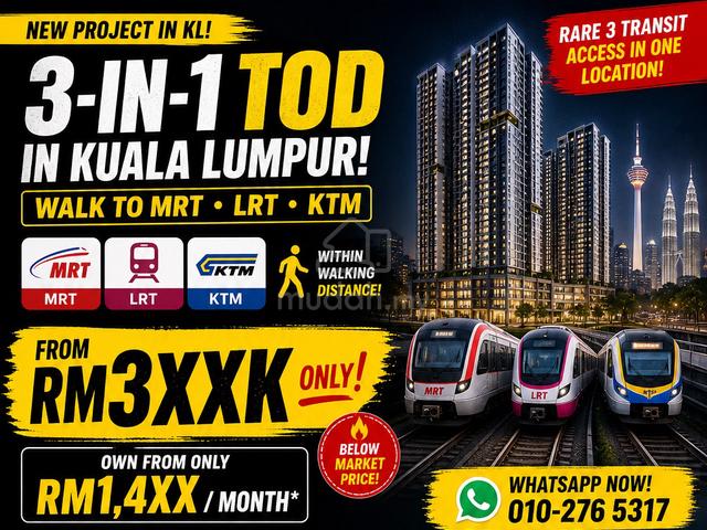 Invest KL @ Dualkey link LRT, MRT ! Free Furnish, Full Loan & Cashback 1