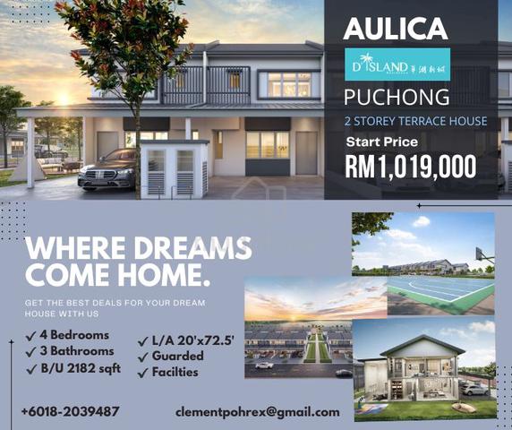 Aulica (2 Storey Terrace House) At D'island Residence, Puchong 1