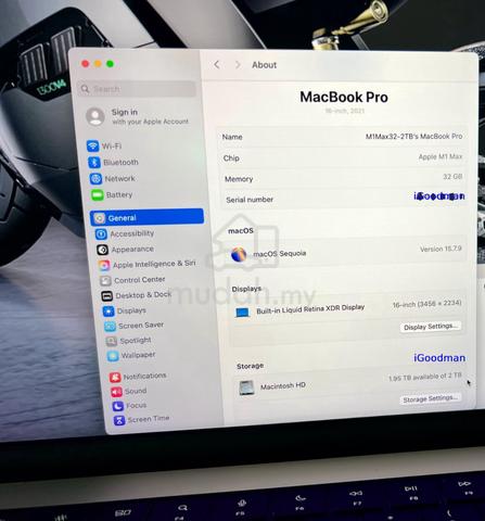 2TB SSD M1 Max Macbook Pro 16" 32GB Ram 32Core GPU - photo 5 of 6