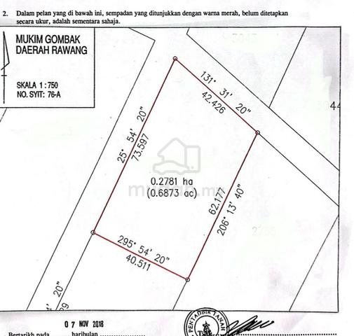 TANAH 29,934 SQFT 🔥 Freehold Corner Lot Kuang Selangor 1