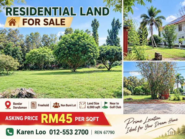 Freehold Bungalow Land Bandar Darulaman Jitra For Sale 1