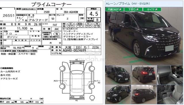 2024 Toyota ALPHARD 2.5 Z AGH40 HUD 11K Km Sunroof - 2