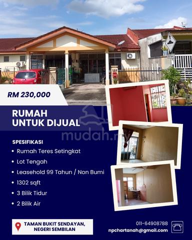 Rumah Untuk Dijual, Taman Bukit Sendayan, Negeri Sembilan 1