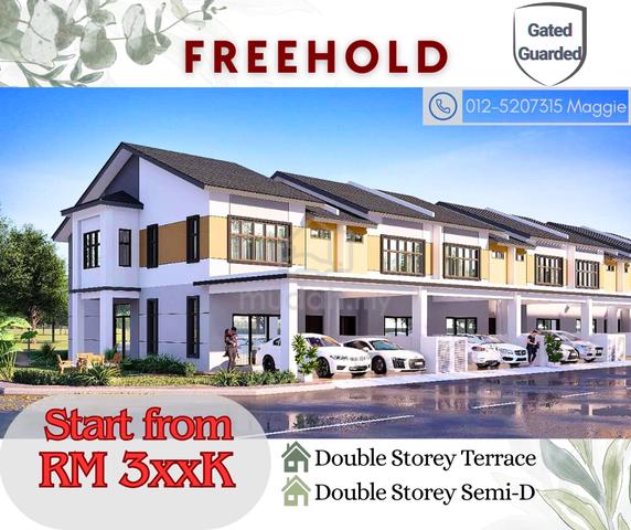 New FREEHOLD 2 Storey Terrace / Semi-D Tanjung Kling Klebang Gated 1