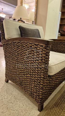 Set of 2 Tropical Resort-Style Rattan Armchairs - photo 3 of 3
