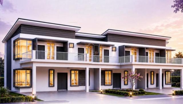 Rumah Teres Dua Tingkat di Pokok Sena Kedah 1