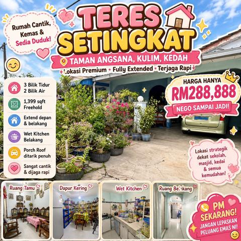 Teres Setingkat Cantik, Taman Angsana, Kulim 1