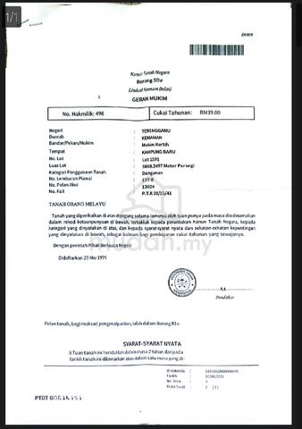Tanah dan Rumah utk dijual 1