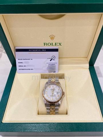 2005 Rolex Datejust 36 Half 18k 750 Yellow Gold - photo 2 of 6