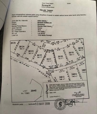 Tanah Banglo Lot Di NSV Lokasi Strategic For Sale Direct Owner 1