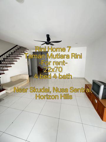 For Rent Rini Home 7 Double Storey Near Horizon, Skudai, Nusa Sentral 1