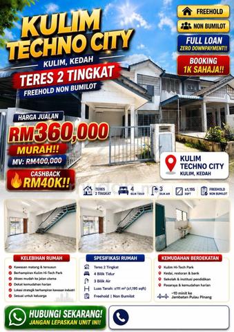 TERMURAHHH😱Teres 2 Tingkat, Taman Kulim Techno City, Kulim 1
