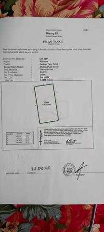 Tanah untuk dijual Selinsing,bukit tanah kelantan 1