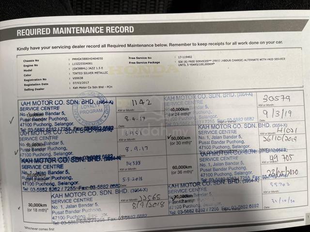 2017 Honda JAZZ 1.5 E (A) FULL SERVICE WARRANTY - 4
