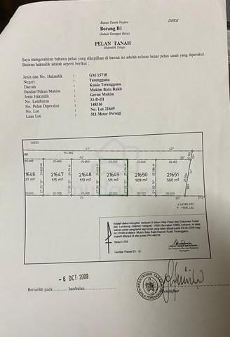 Tanah Kosong Kediaman untuk Dijual 1