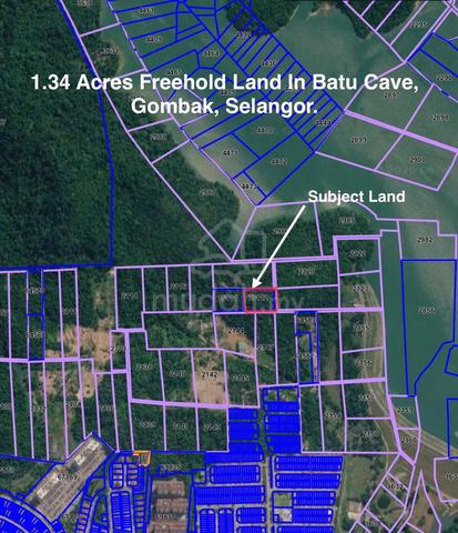 1.34 Acres Freehold Land In Batu Caves, Gombak , Selangor,For Sale 1