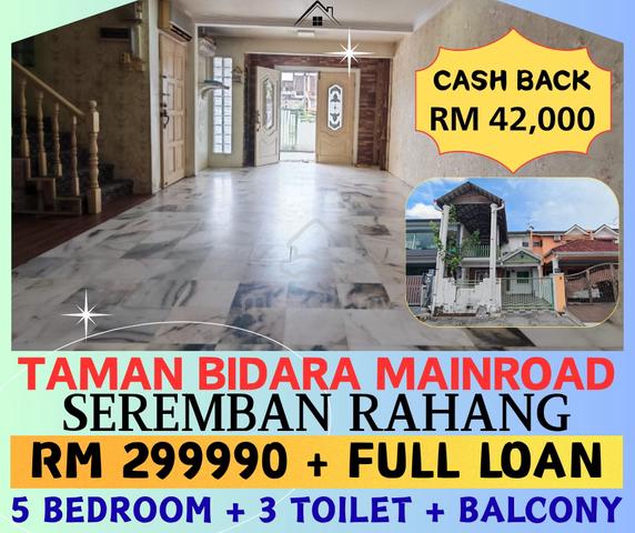 OFFER SEREMBAN TOWN RAHANG 💯😍TAMAN BIDARA MAIN Road DOUBLE STOREY 1