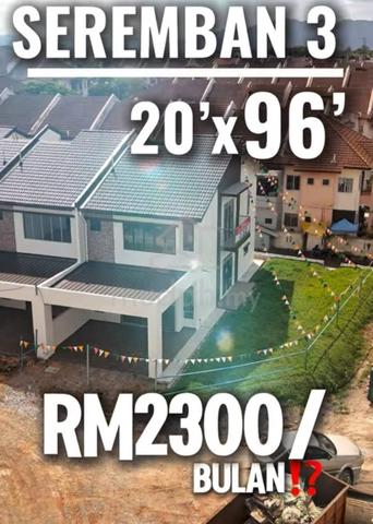 {CORNER} BIG 20'x96' Double Storey Seremban 3,Rasah Jaya, Seremban 1