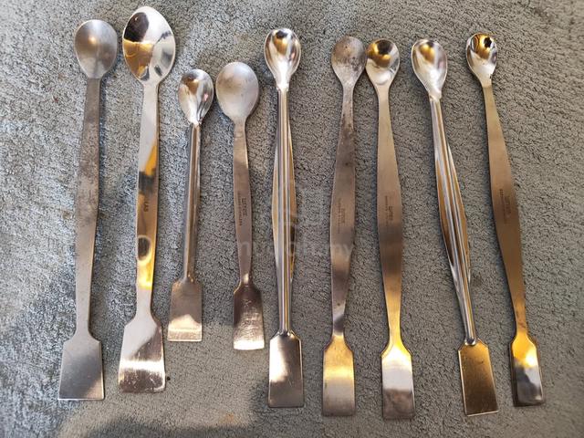 Set of 9 Stainless Steel Micro Laboratory Spatula - photo 2 of 4