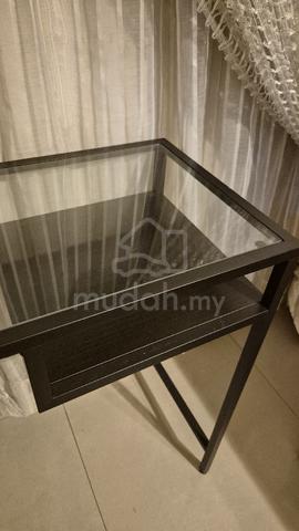 Modern Glass-Top Console Table with Storage Shelf - photo 4 of 4