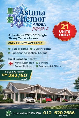 Rebate 3k!!!New Affordable 20'x70'Single storey terrace house 1