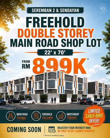 SEREMBAN 2 SENDAYAN HOT DEALS Double Storey Shop Facing Main Road 1