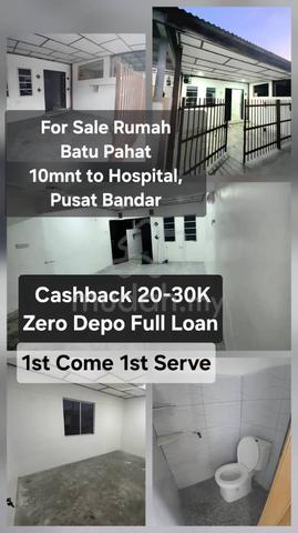 Cashback 30K Zero Depo FullLoan Batu Pahat Reno House For Sale 1