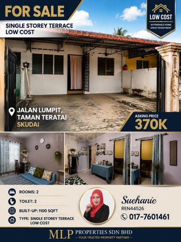 For Sale area Taman Teratai , Single Storey Terrace Low Cost 1