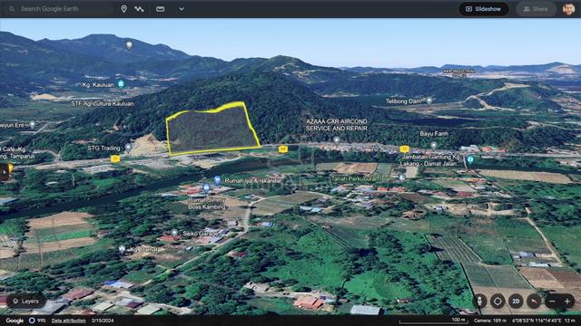 Tamparuli roadside 5.7328 acres 999 CL land RM 8 Mil (negotiable) 1