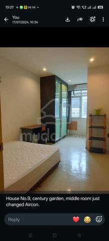 Room, 2 sty terrace, Lorong batu uban, Taman Century, Room for rent 1