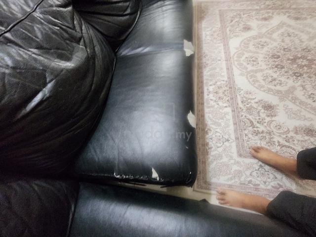 Sofa L-Shape Hitam 9.5 Kaki – Kukuh & Selesa  - photo 5 of 6