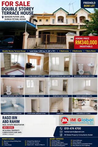 FREEHOLD | 2 Storey Terrace 20x70 | 4R3B | Bandar Puteri Jaya 1