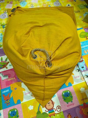 (Original above 300) Yellow canvas bean bag chair  - photo 3 of 6